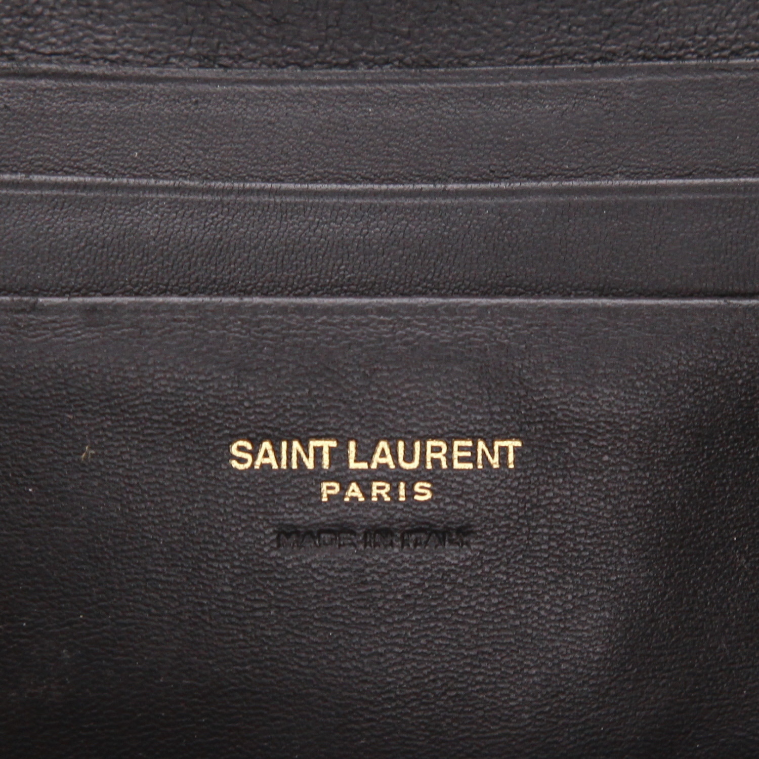 Saint Laurent  Mini Lou shoulder bag  in white grained leather - Detail D2