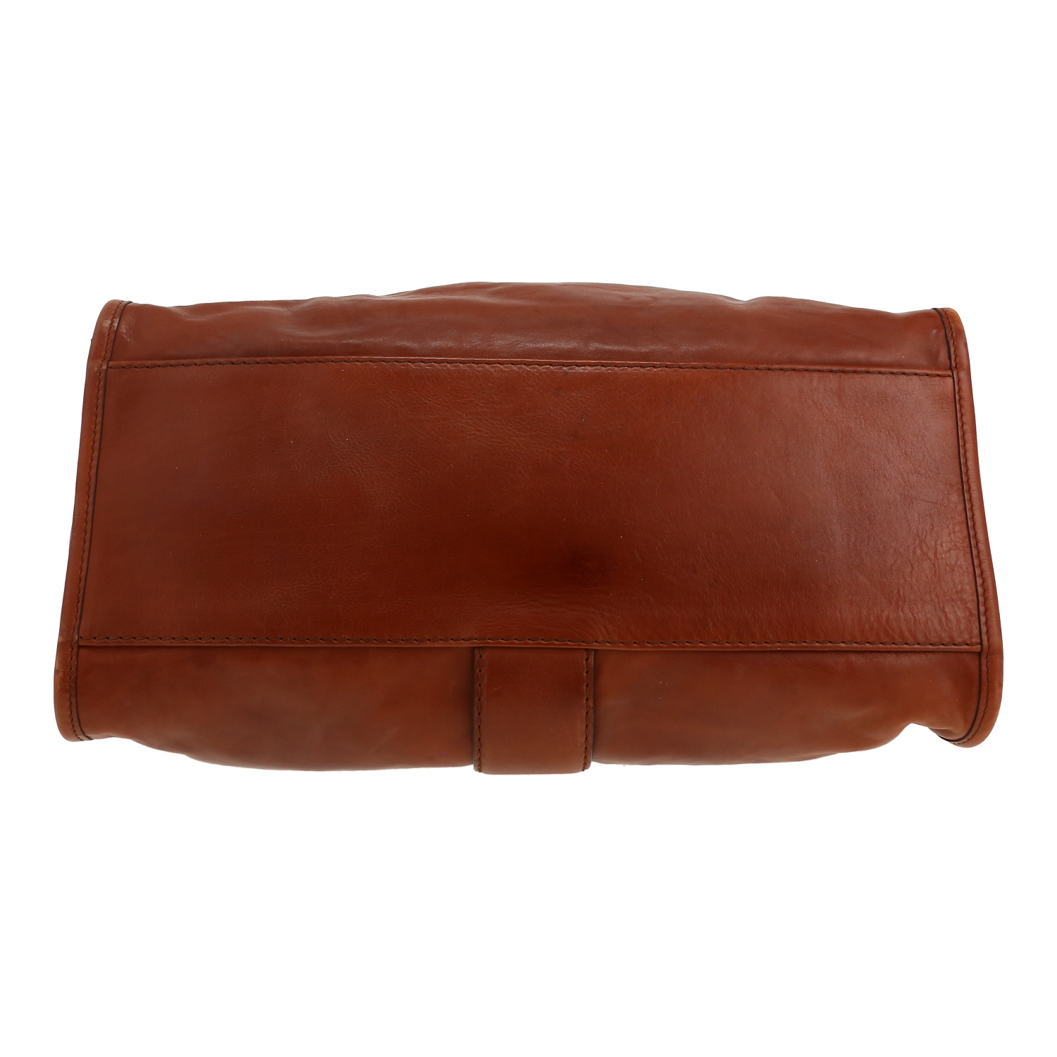 Sac à main Gucci Stirrup en cuir marron - Detail D1