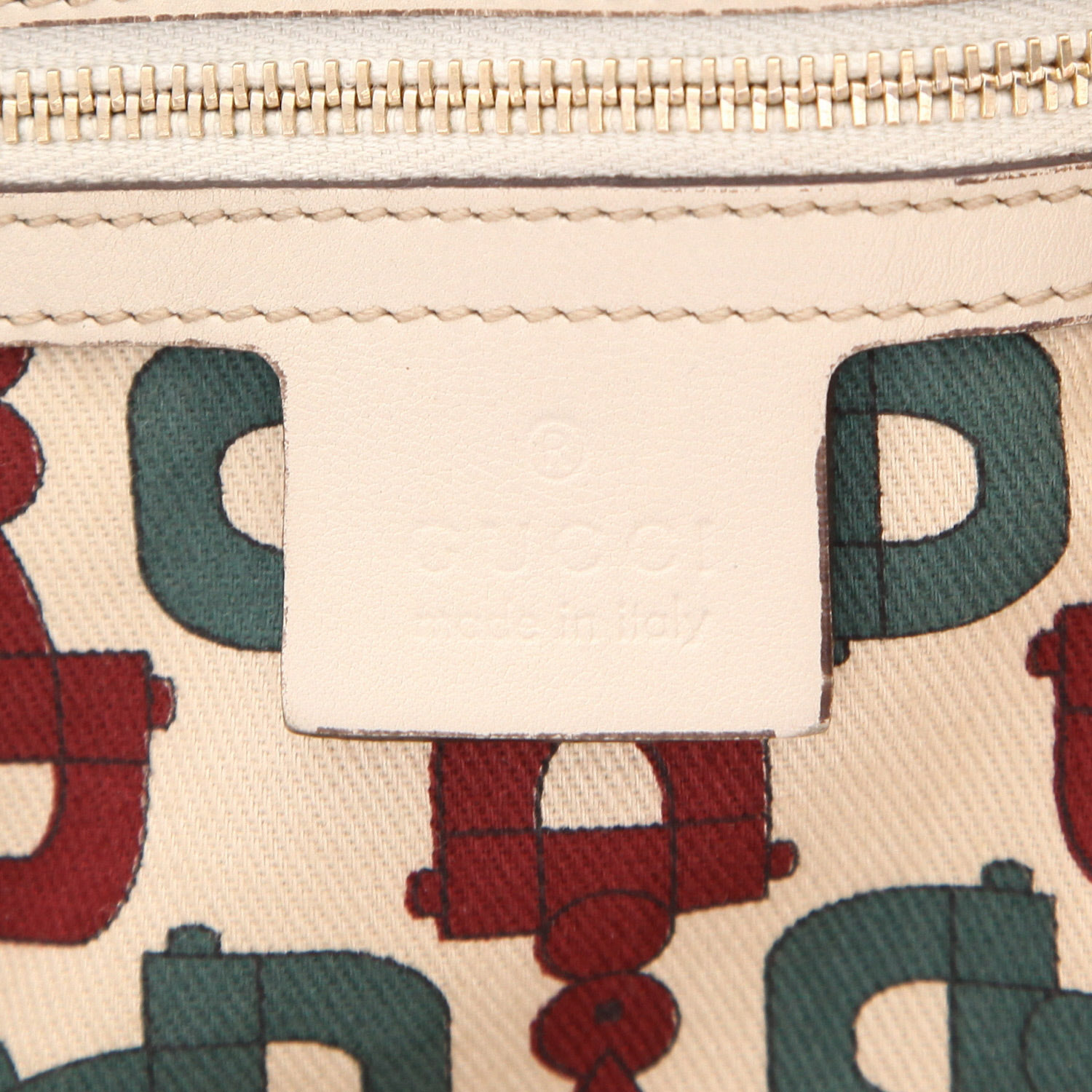 Shopping bag Gucci   in pelle beige - Detail D2