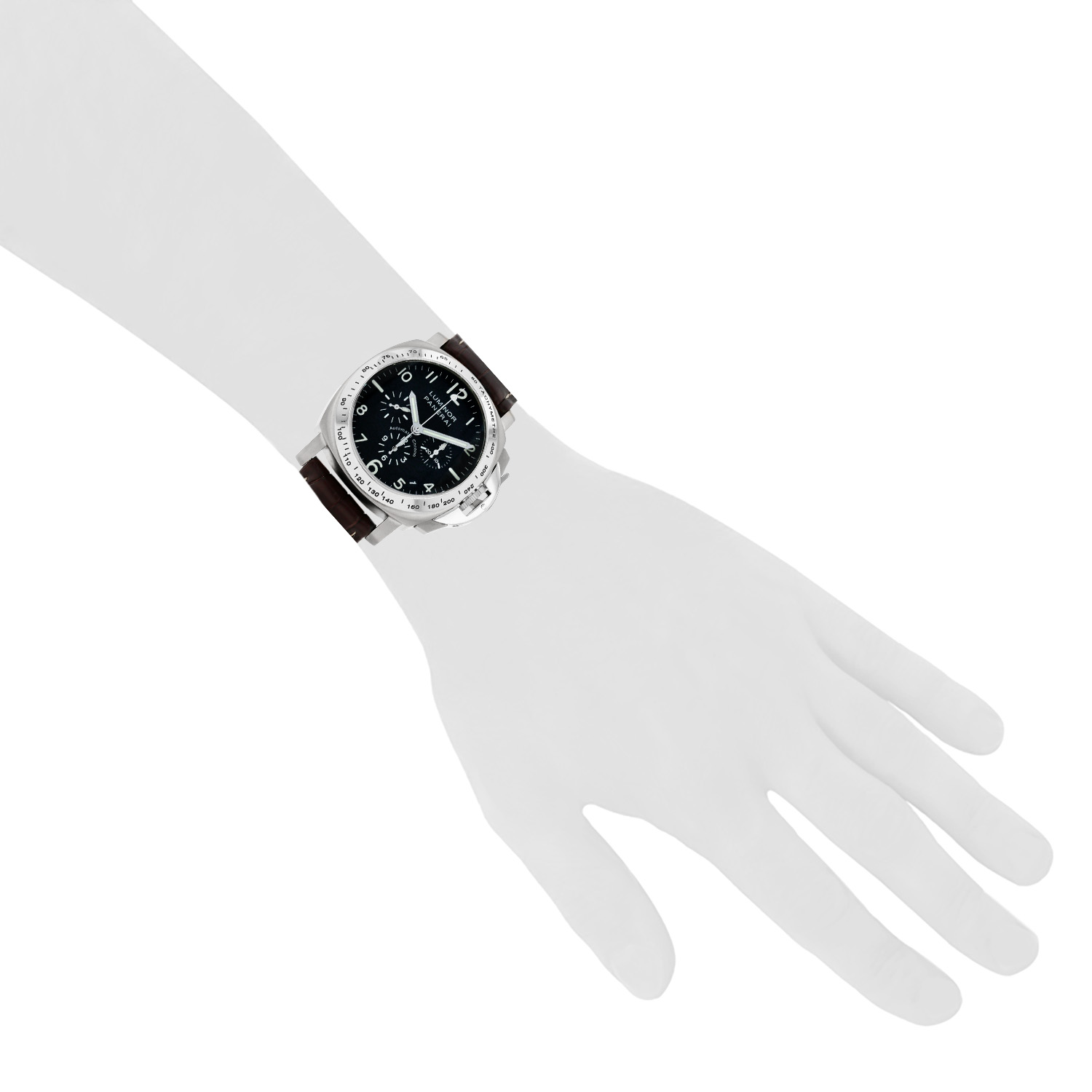 Montre Panerai Luminor Chronograph en acier Ref: Panerai - Op6531  Vers 2000 - Detail D1