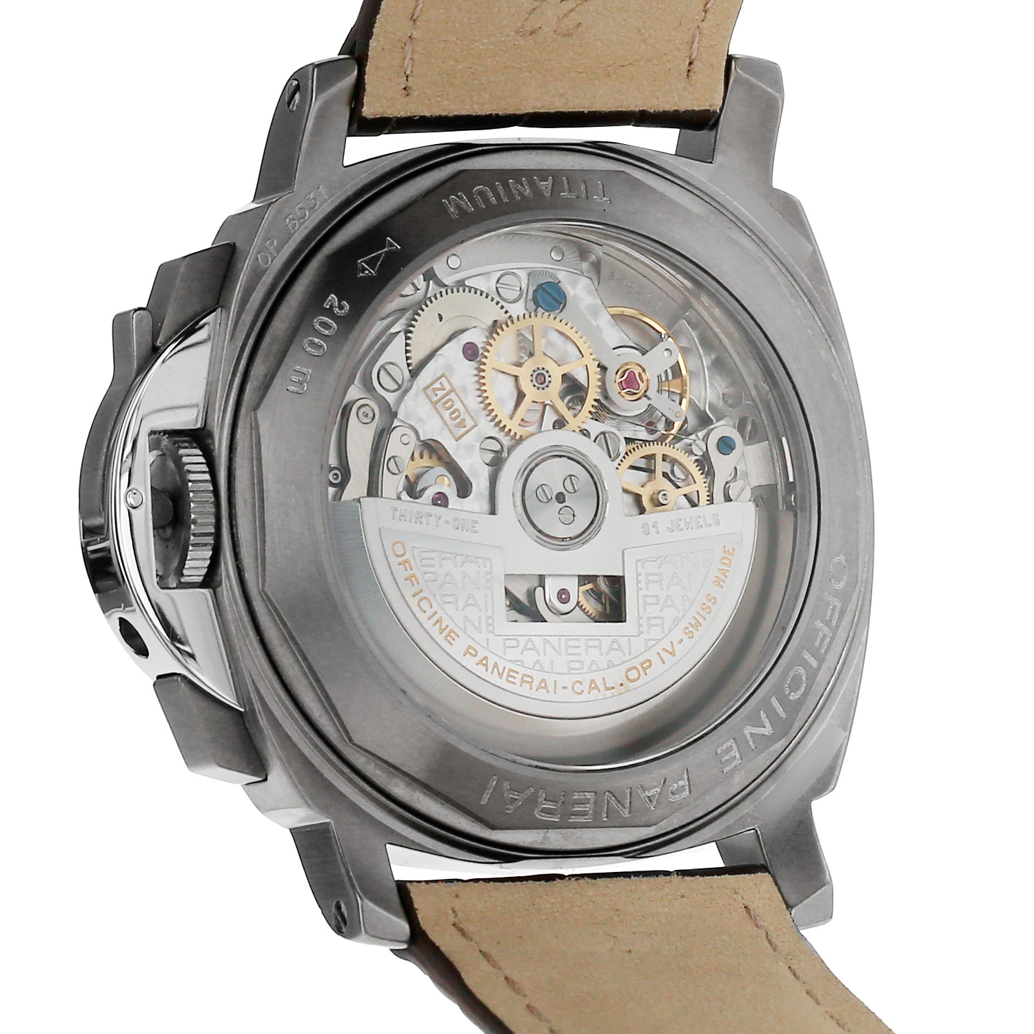 Reloj Panerai Luminor Chronograph de acero Ref: Panerai - Op6531  Circa 2000 - Detail D3