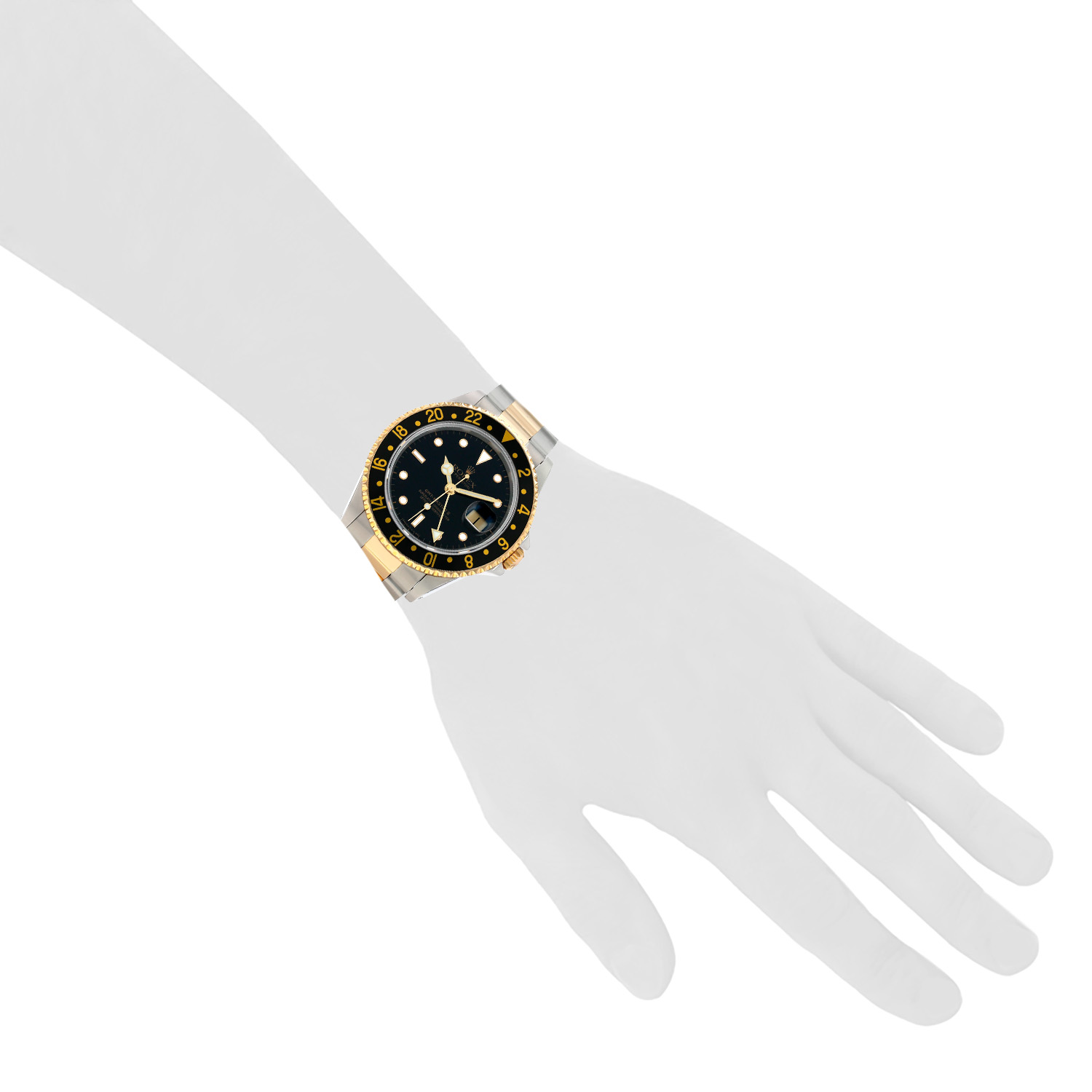 Montre Rolex GMT-Master II en or et acier Ref: Rolex - 16713  Vers 1993 - Detail D1