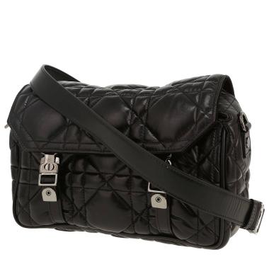 Borsa a tracolla Dior  Diorcamp in pelle cannage nera