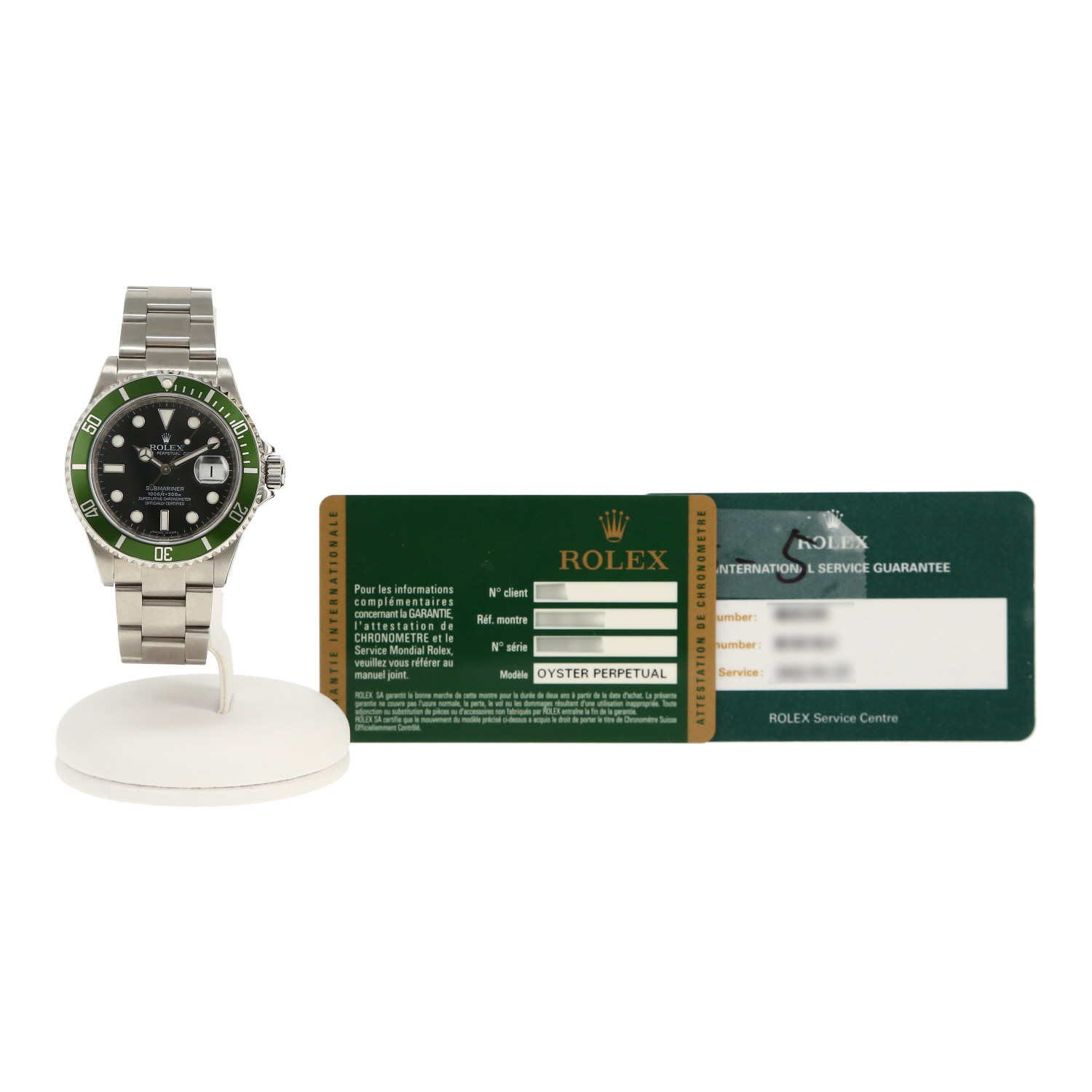 Montre Rolex Submariner Date "Kermit - Mark VIII - Pointed Four" en acier Ref: Rolex - 16610T  Vers 2007 - Detail D2