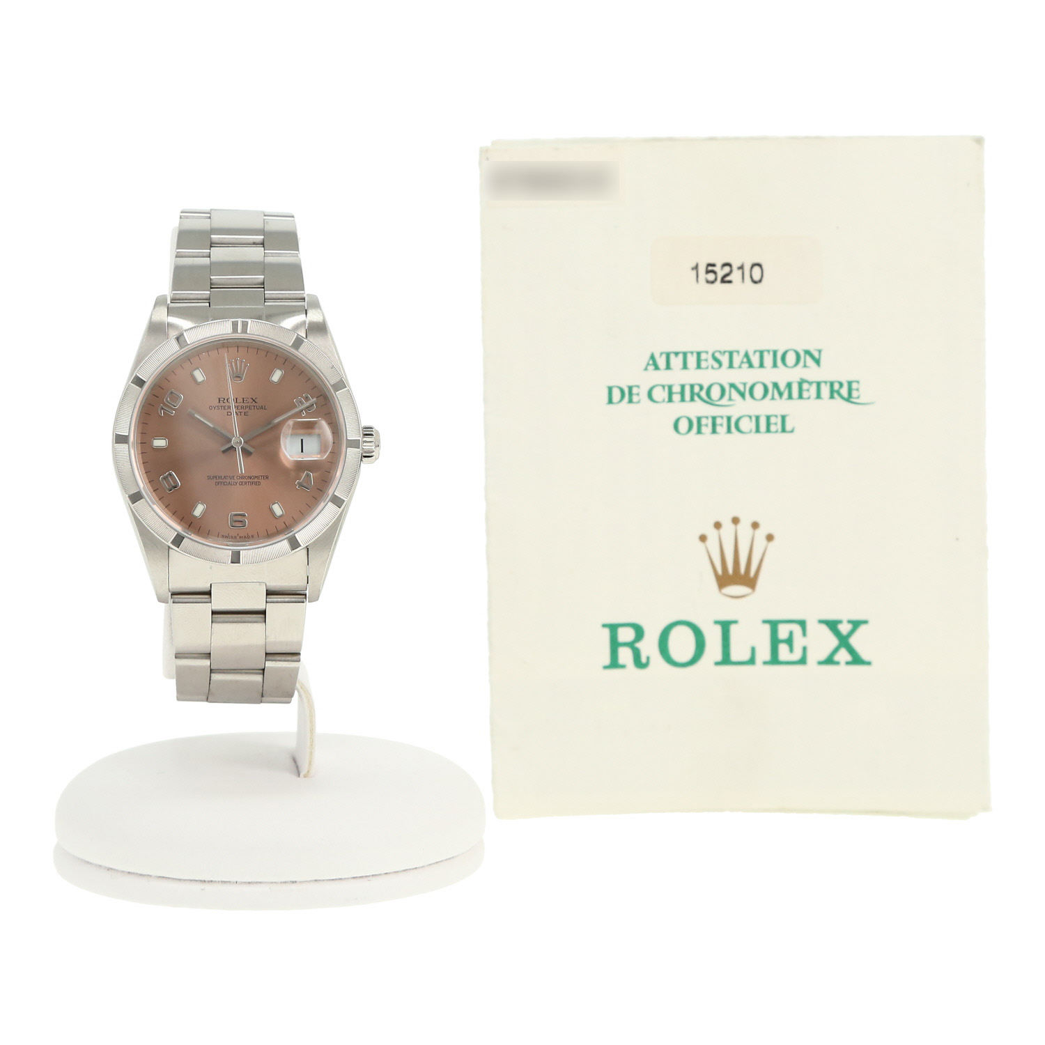 Montre Rolex Oyster Perpetual Date en acier Ref: Rolex - 15210  Vers 2000 - Detail D2