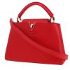 Borsa Louis Vuitton  Capucines BB in pelle martellata rossa - 00pp thumbnail