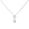 Hermès Amulettes Kelly necklace in silver - 00pp thumbnail