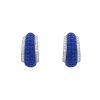 Vintage  earrings in yellow gold, lapis-lazuli and diamonds - 00pp thumbnail