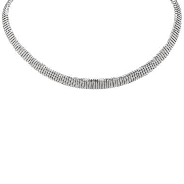 Collier années 60 Vintage  en platine