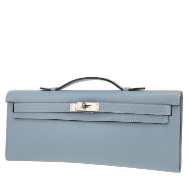 Pochette Hermès  Kelly Cut in pelle Swift Bleu Lin