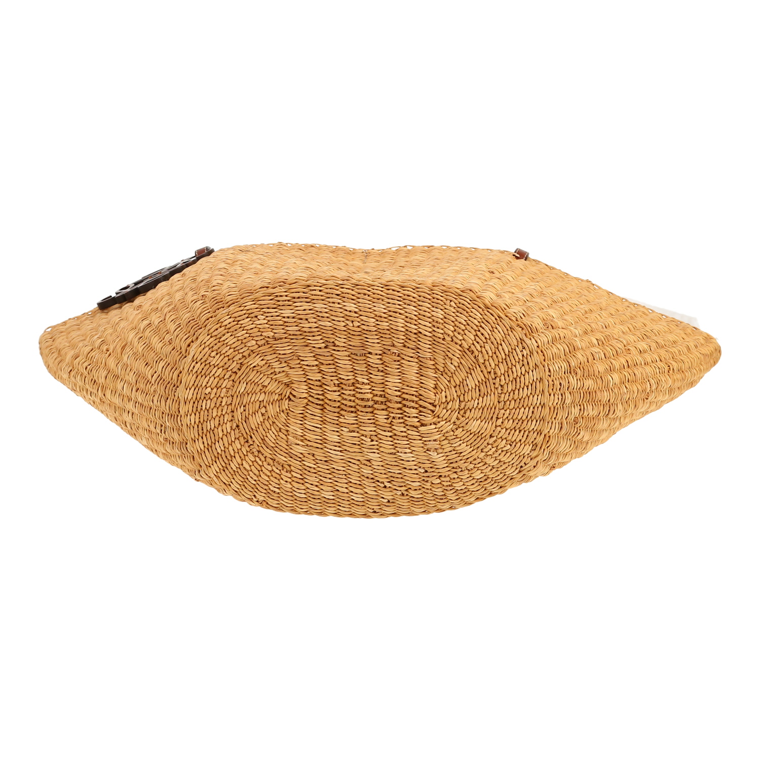 Sac cabas Loewe  Shell en osier et cuir marron - Detail D1