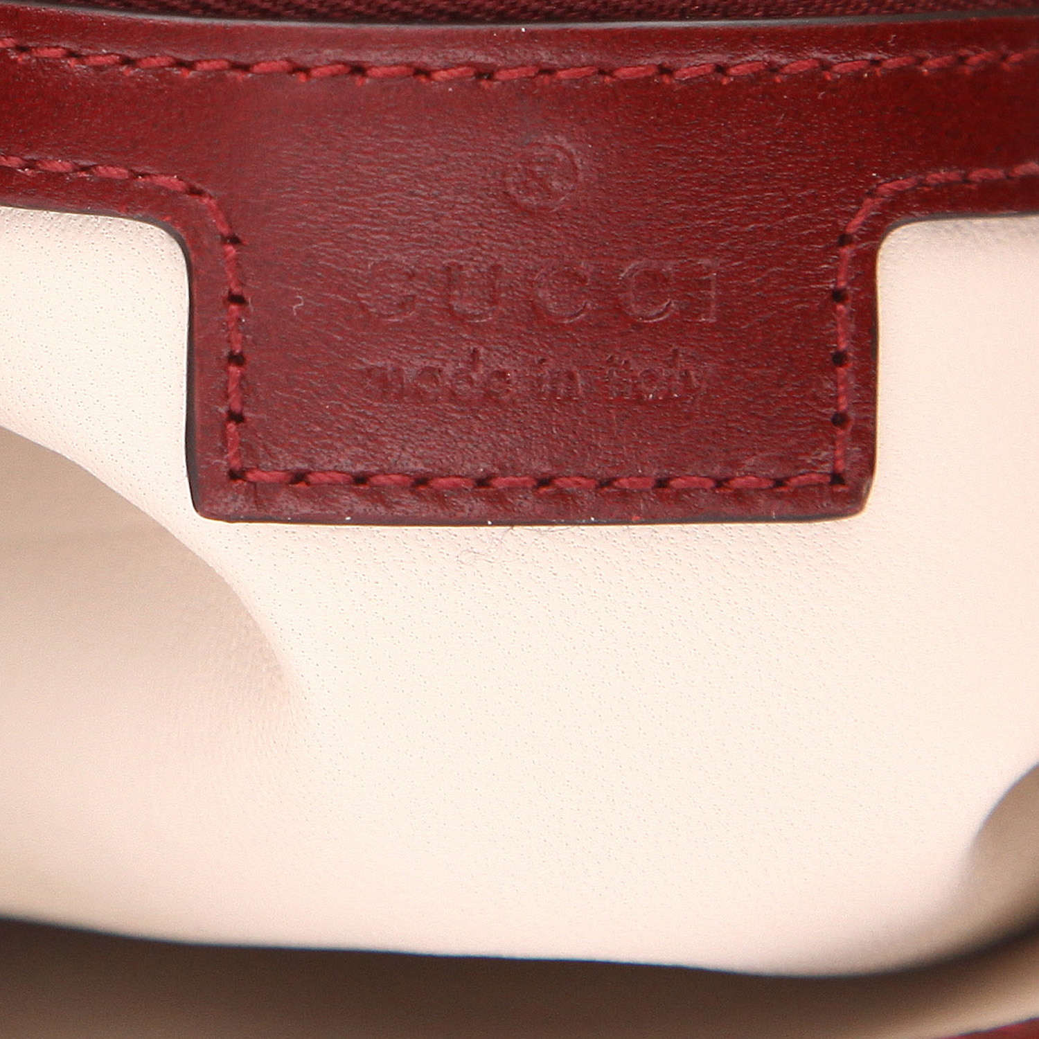 Gucci  Jackie 1961 medium model  handbag  in burgundy leather - Detail D2