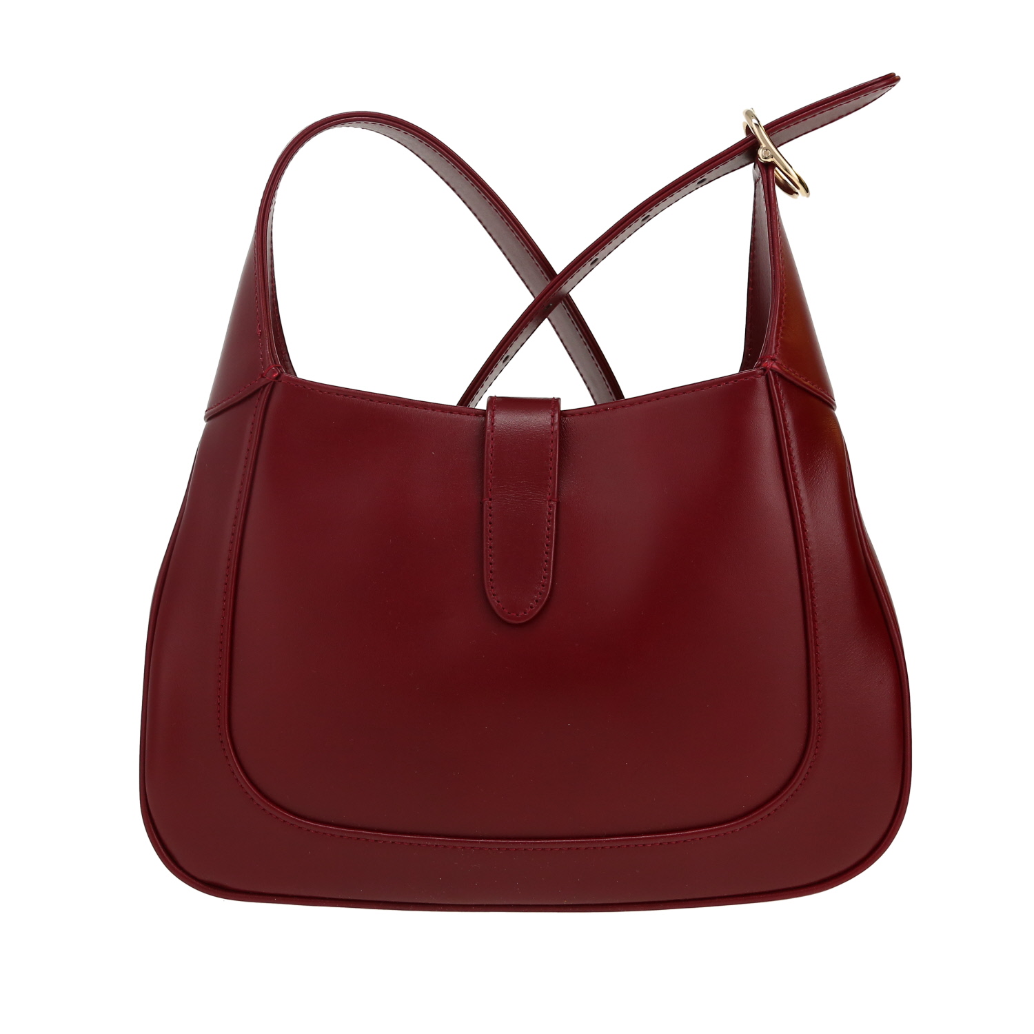 Bolso de mano Gucci  Jackie 1961 modelo mediano  en cuero color burdeos - Detail D4