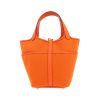 Sac à main Hermès  Picotin Cargo en toile orange et cuir orange - Detail D4 thumbnail