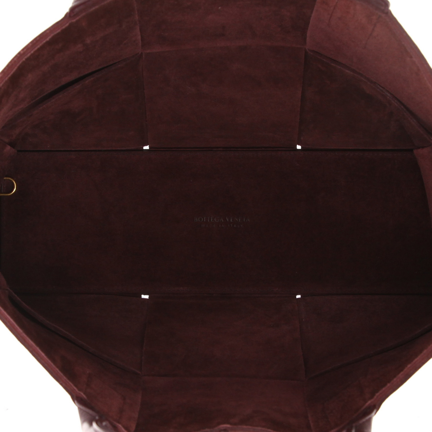 Sac cabas Bottega Veneta  Arco en cuir intrecciato bordeaux - Detail D3