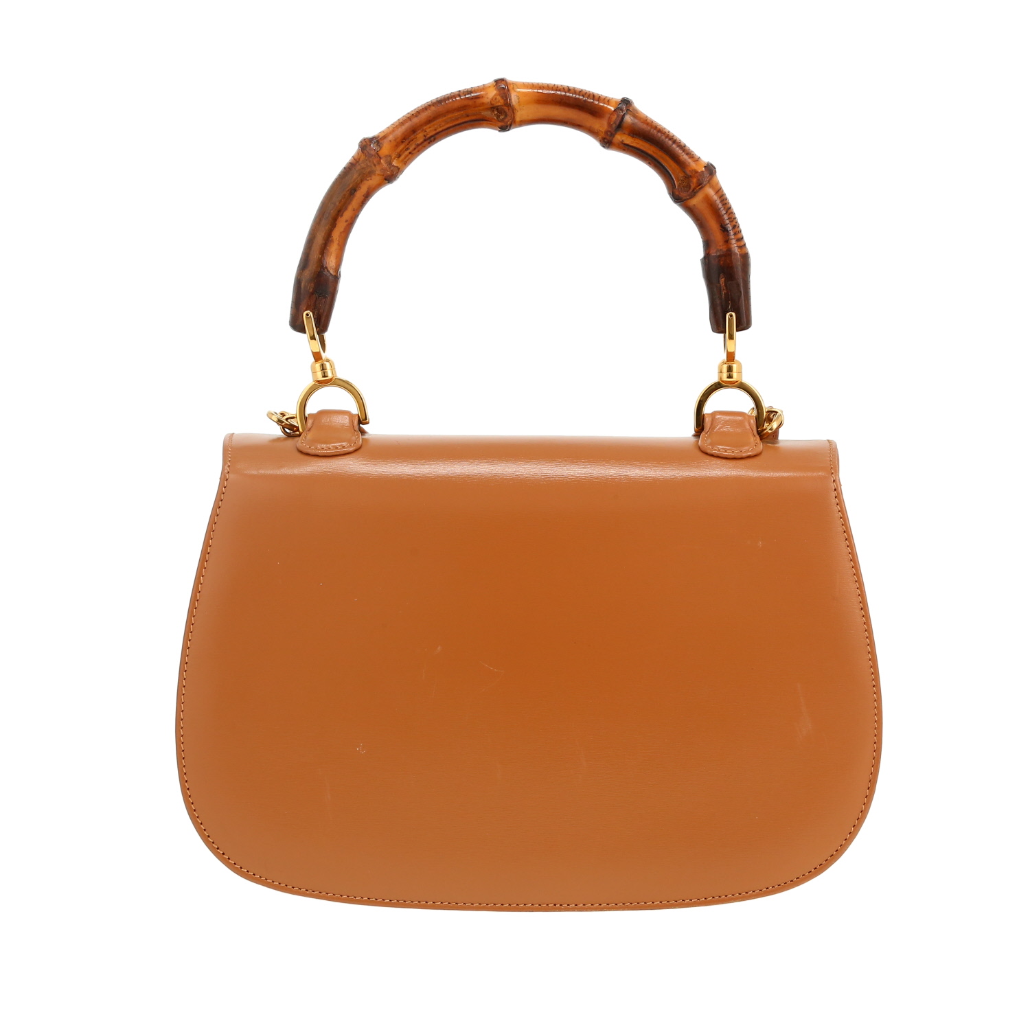 Bolso bandolera Gucci  Bamboo en cuero marrón y bambú - Detail D4
