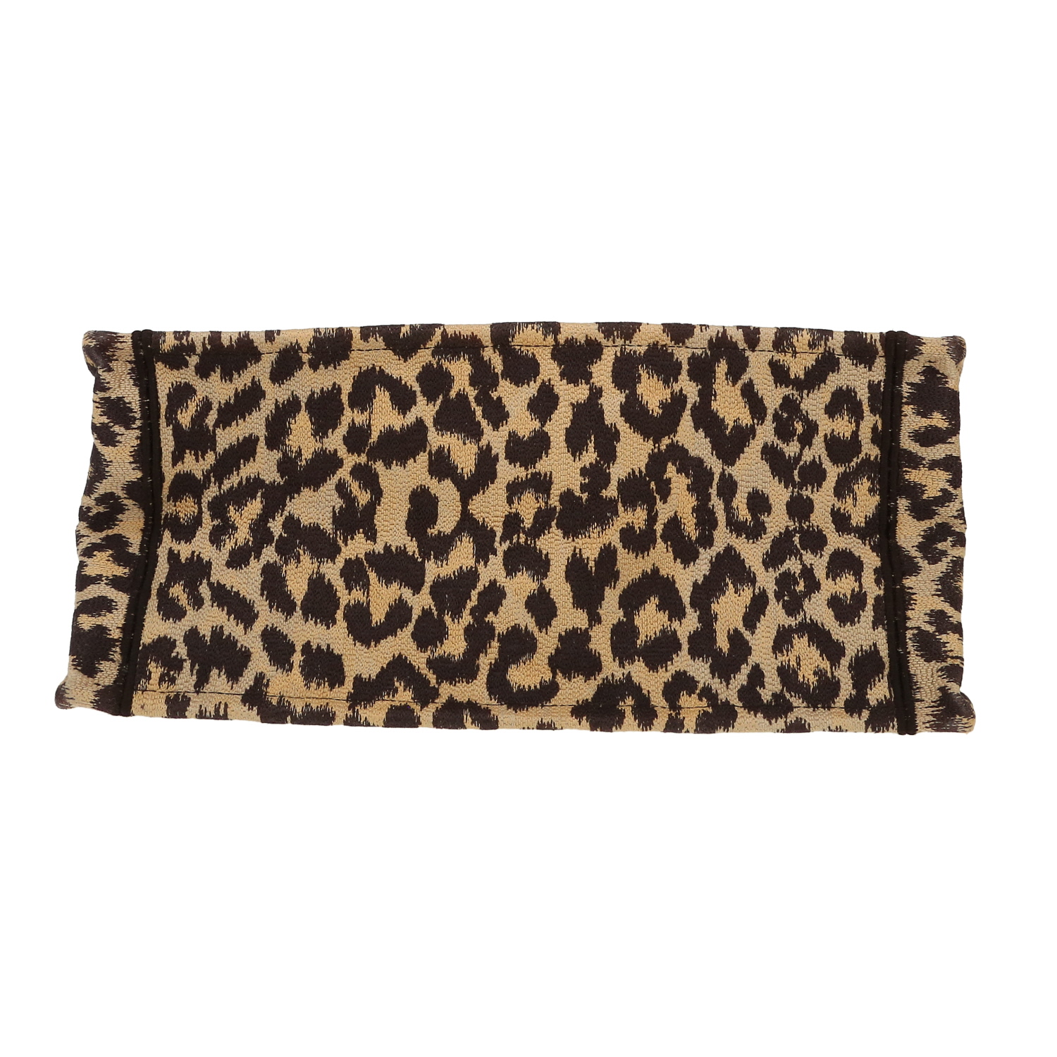 Shopping bag Dior Book Tote modello medio in tela marrone e beige - Detail D1