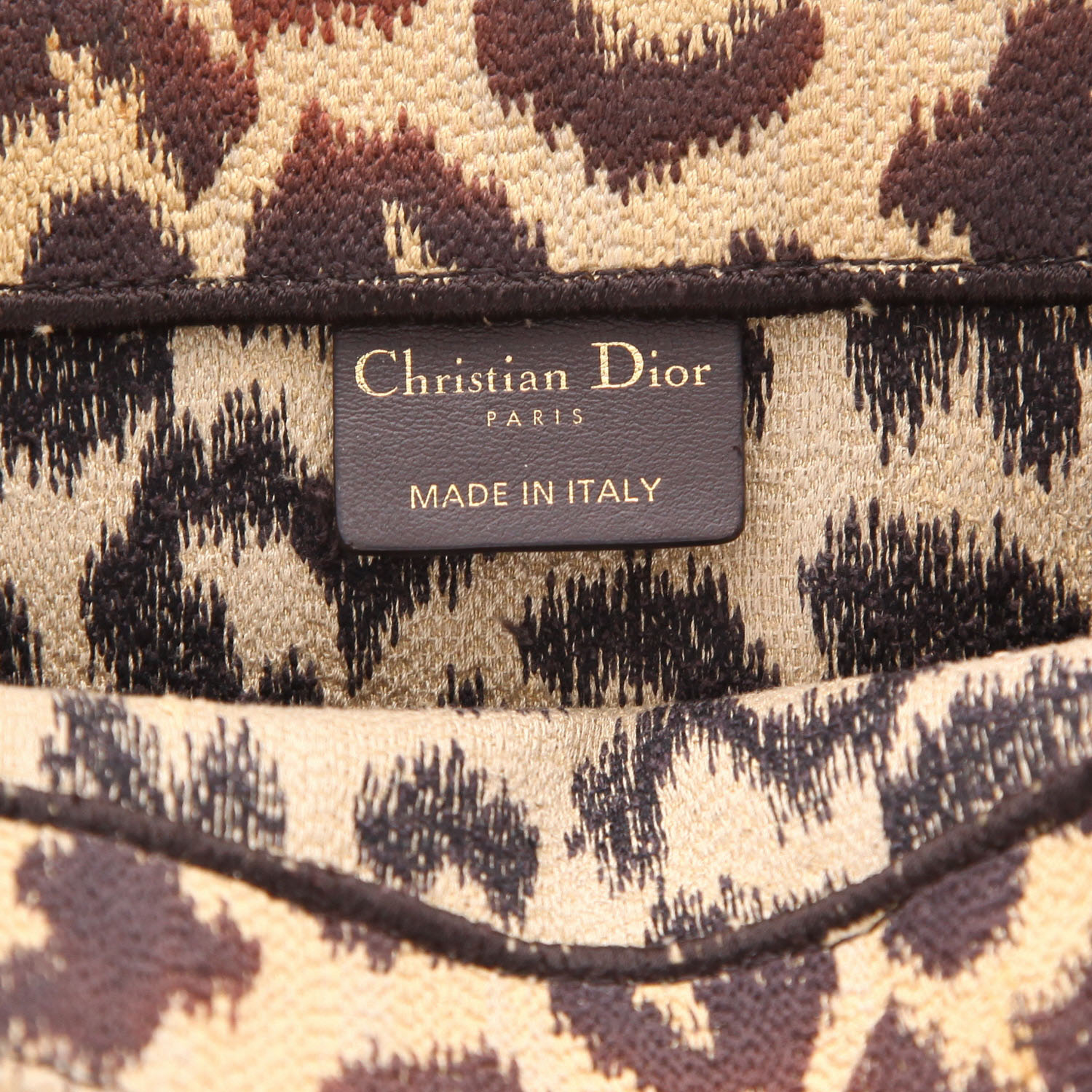 Dior  Book Tote medium model  shopping bag  in brown and beige canvas - Detail D2