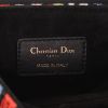 Dior  Saddle handbag  in black leather  and multicolor canvas - Detail D2 thumbnail