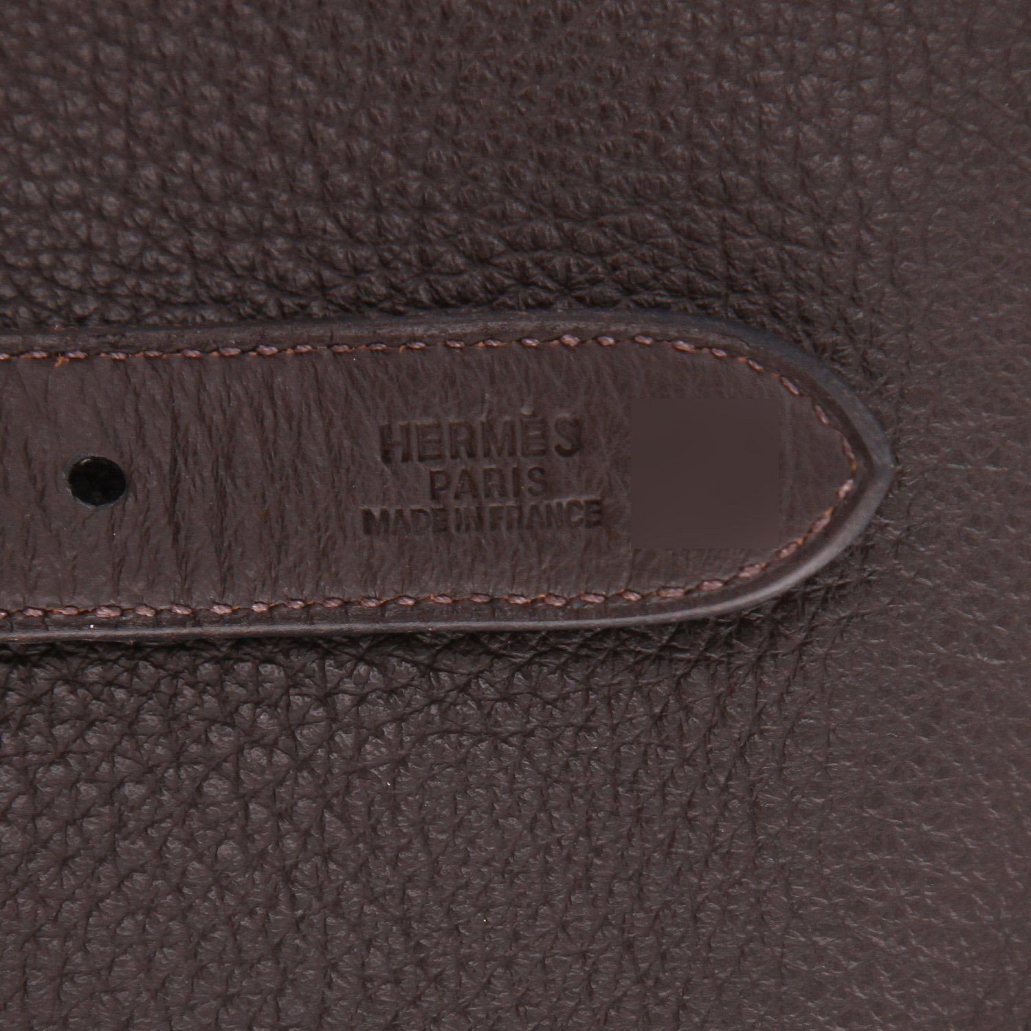 Sac à main Hermès  Trim en cuir togo marron-chocolat - Detail D2