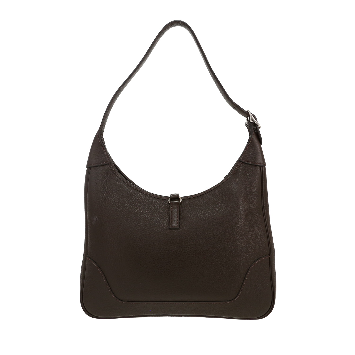 Borsa Hermès  Trim in pelle togo marrone cioccolato - Detail D4