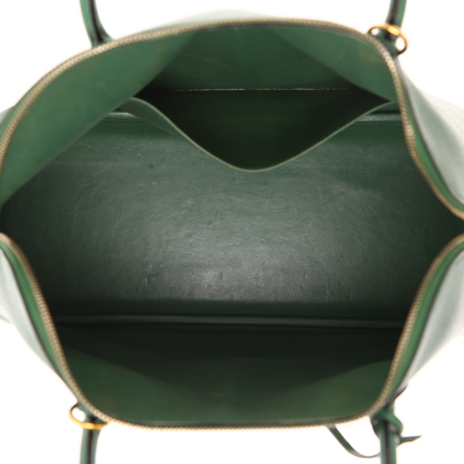 Borsa Hermès  Bolide 35 cm in pelle Courchevel Vert Bengale - Detail D3