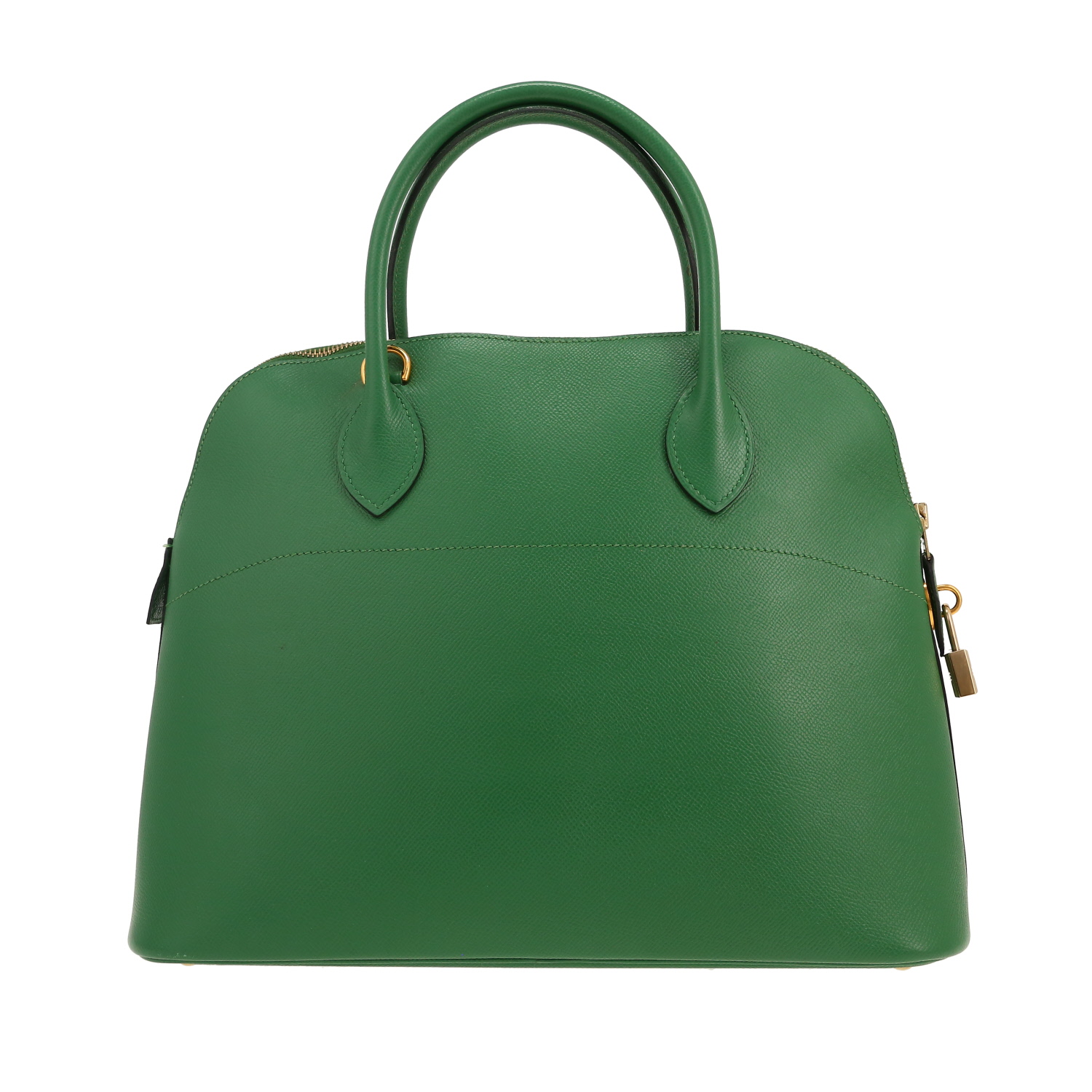 Hermès  Bolide 35 cm handbag  in Vert Bengale Courchevel leather - Detail D4