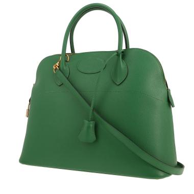 Sac à main Hermès  Bolide 35 cm en cuir Courchevel Vert Bengale