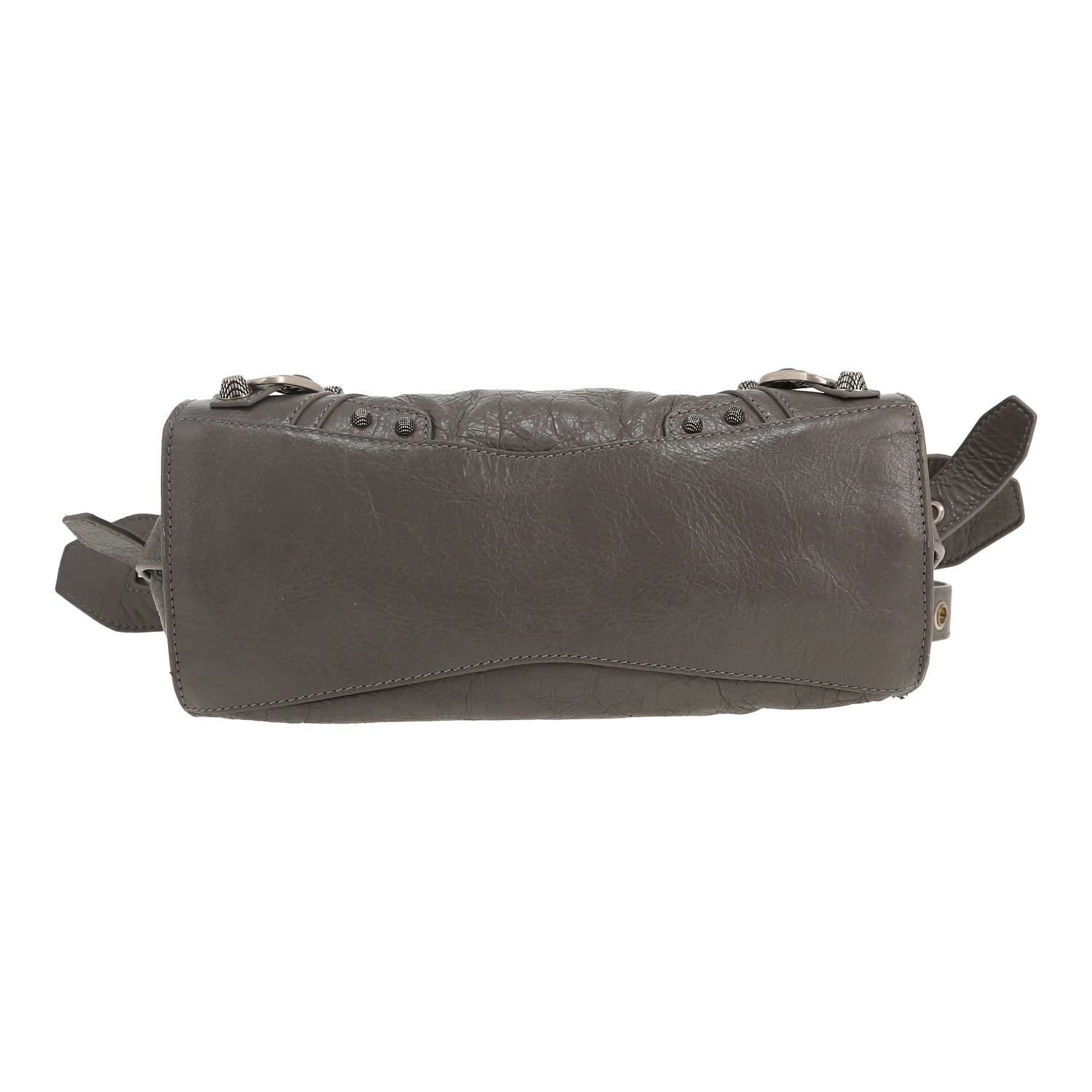 Sac à main Balenciaga City en cuir gris - Detail D1