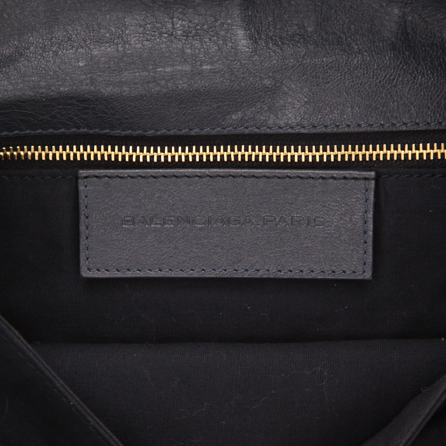 Sac bandoulière Balenciaga   en cuir gris - Detail D2