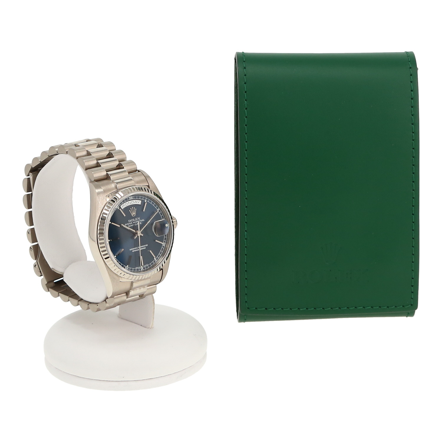 Rolex Day-Date  in white gold Ref: Rolex - 18239  Circa 1990