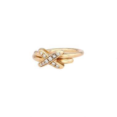 Bague Chaumet Jeux de Liens en or jaune et diamants
