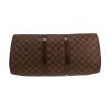 Louis Vuitton  Keepall 45 travel bag  in ebene damier canvas  and brown leather - Detail D1 thumbnail