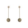 Dior Rose des vents earrings in yellow gold, malachite and diamonds - 00pp thumbnail