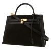 Borsa Hermès  Kelly 32 cm in pelle di vitello doblis nero e pelle nera - 00pp thumbnail