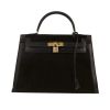 Borsa Hermès  Kelly 32 cm in pelle di vitello doblis nero e pelle nera - 360 thumbnail