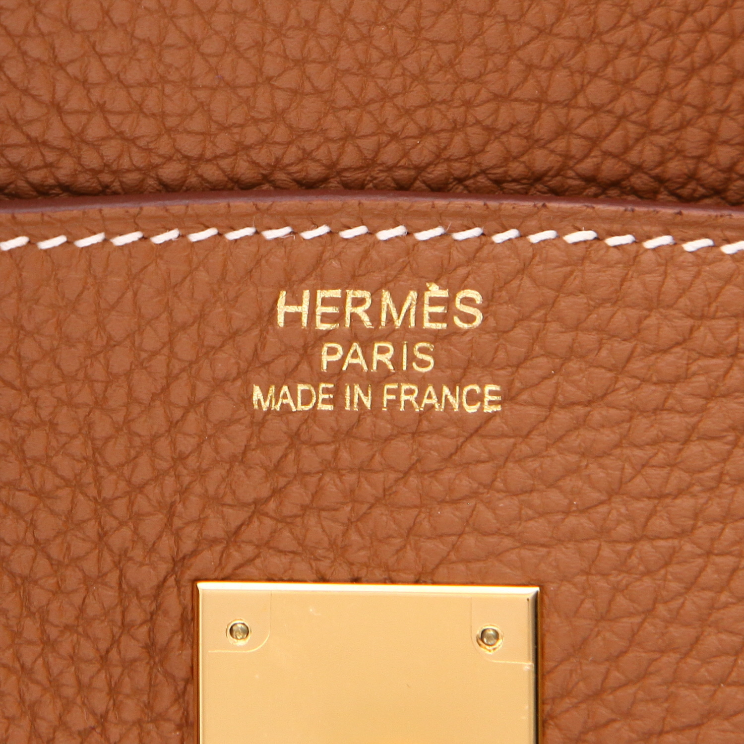 Borsa Hermès  Birkin 35 cm in pelle togo gold - Detail D2