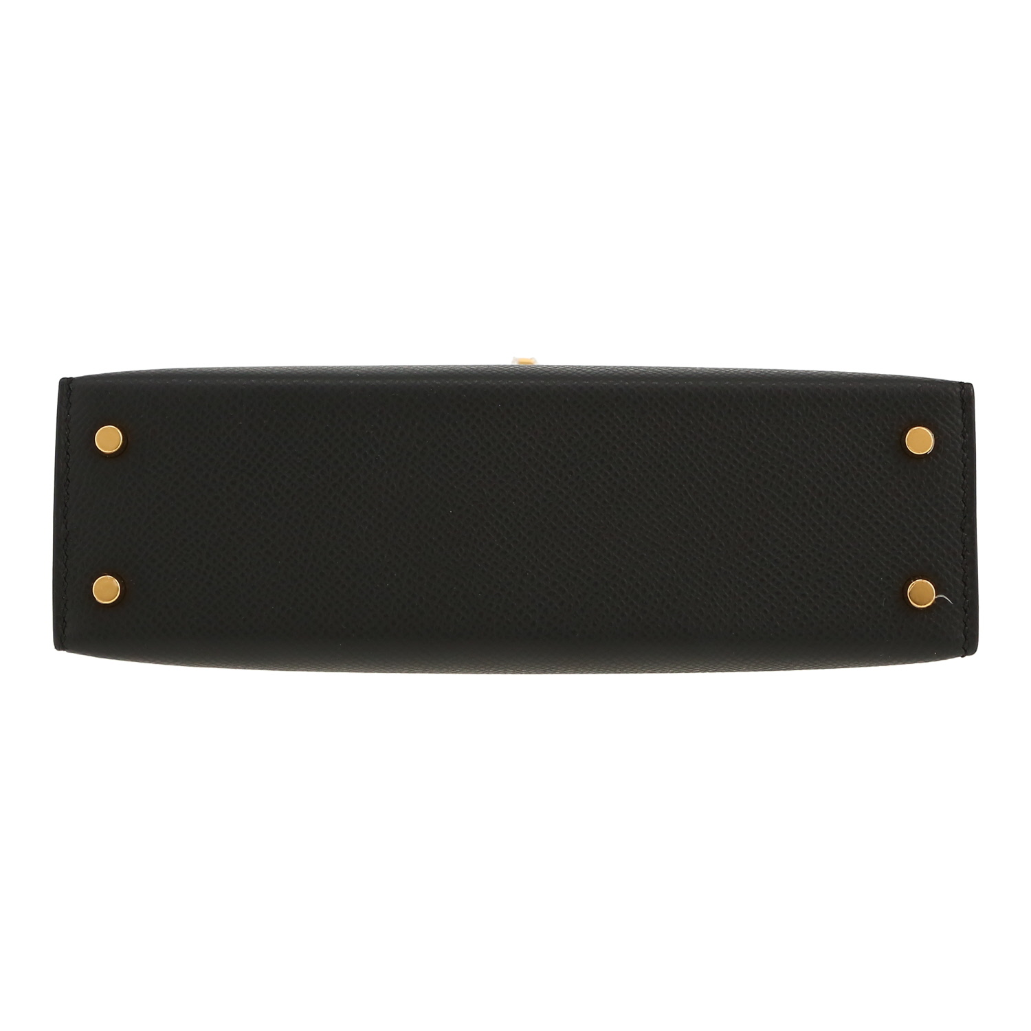 Hermès  Kelly 20 cm shoulder bag  in black epsom leather - Detail D1