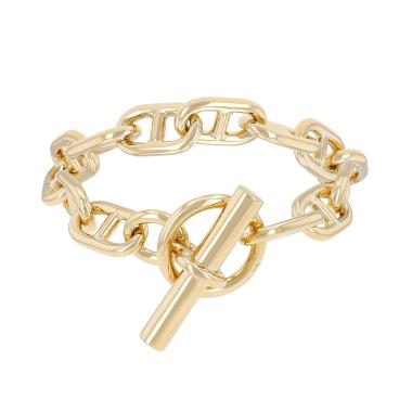 Brazalete época años 70 Hermès Chaîne d'Ancre de oro amarillo