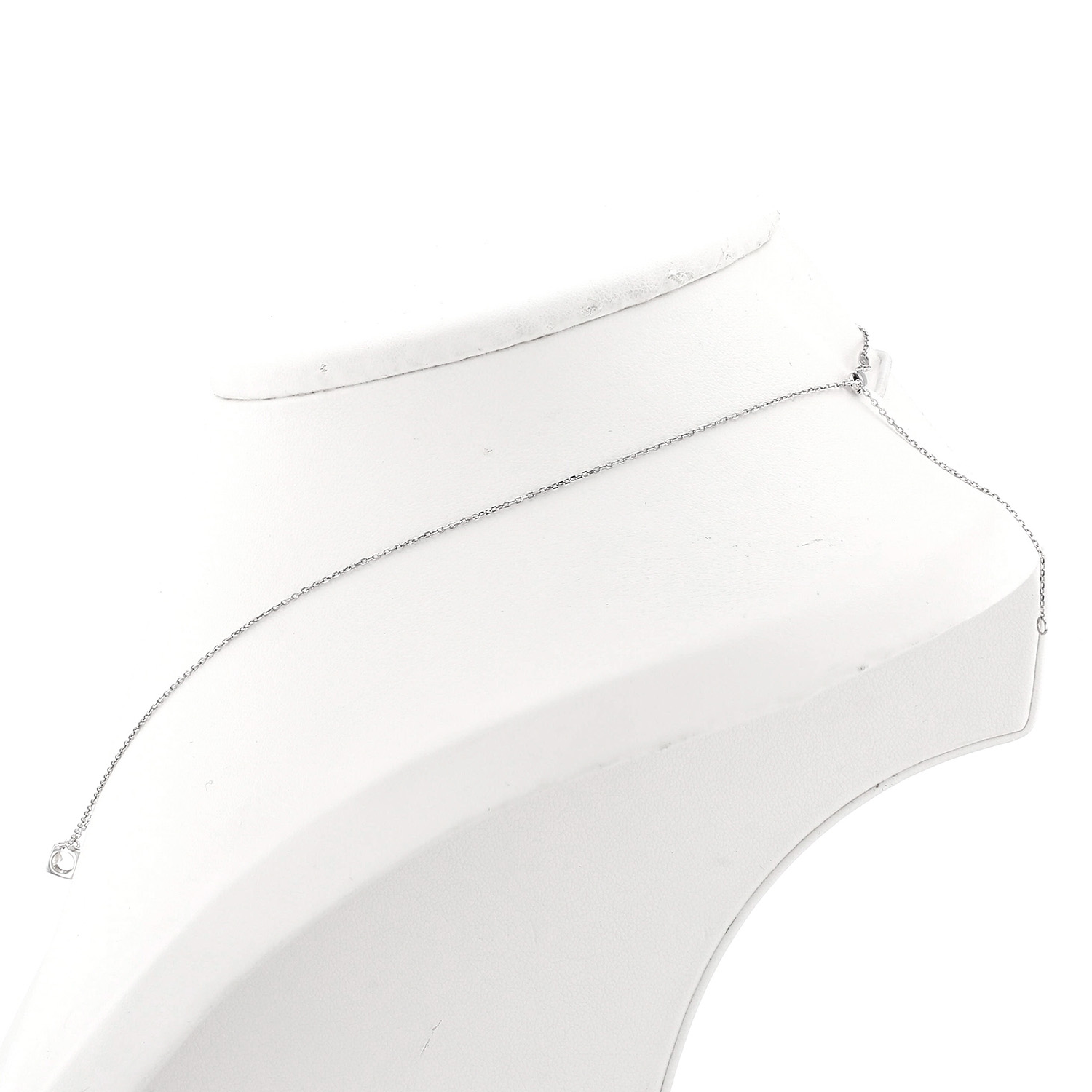 Collar Dinh Van Cube modelo mediano de oro blanco y diamante - Detail D3