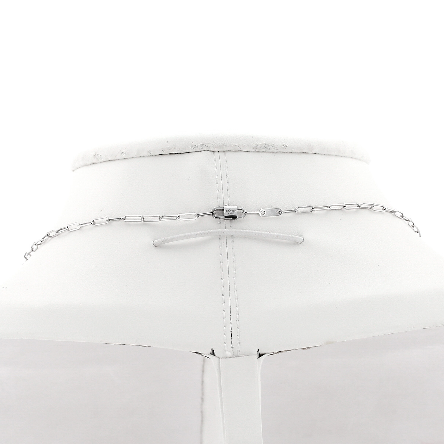 Dinh Van Cube large model necklace in white gold and diamond - Detail D4