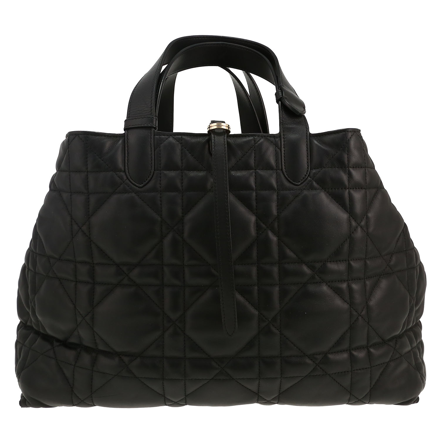 Bolso de mano Dior  Toujours en cuero acolchado negro - Detail D4