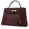 Borsa Hermès  Kelly 32 cm in coccodrillo bordeaux - 00pp thumbnail