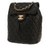 Sac à dos Chanel  Timeless en cuir matelassé noir - 00pp thumbnail