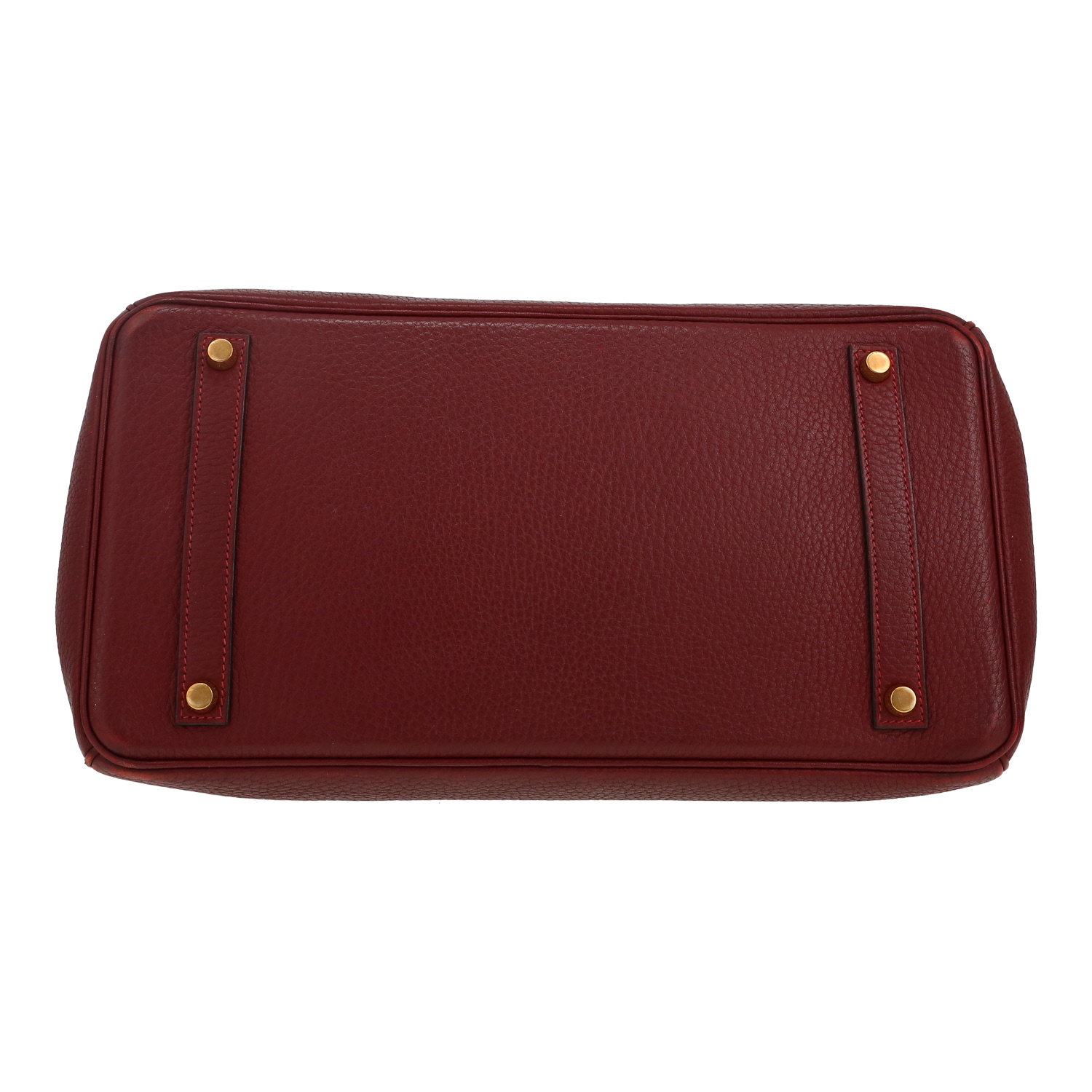 Hermès  Birkin 35 cm handbag  in burgundy togo leather - Detail D1