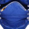 Bolso de mano Saint Laurent  Sac de jour modelo pequeño  en cuero azul - Detail D3 thumbnail