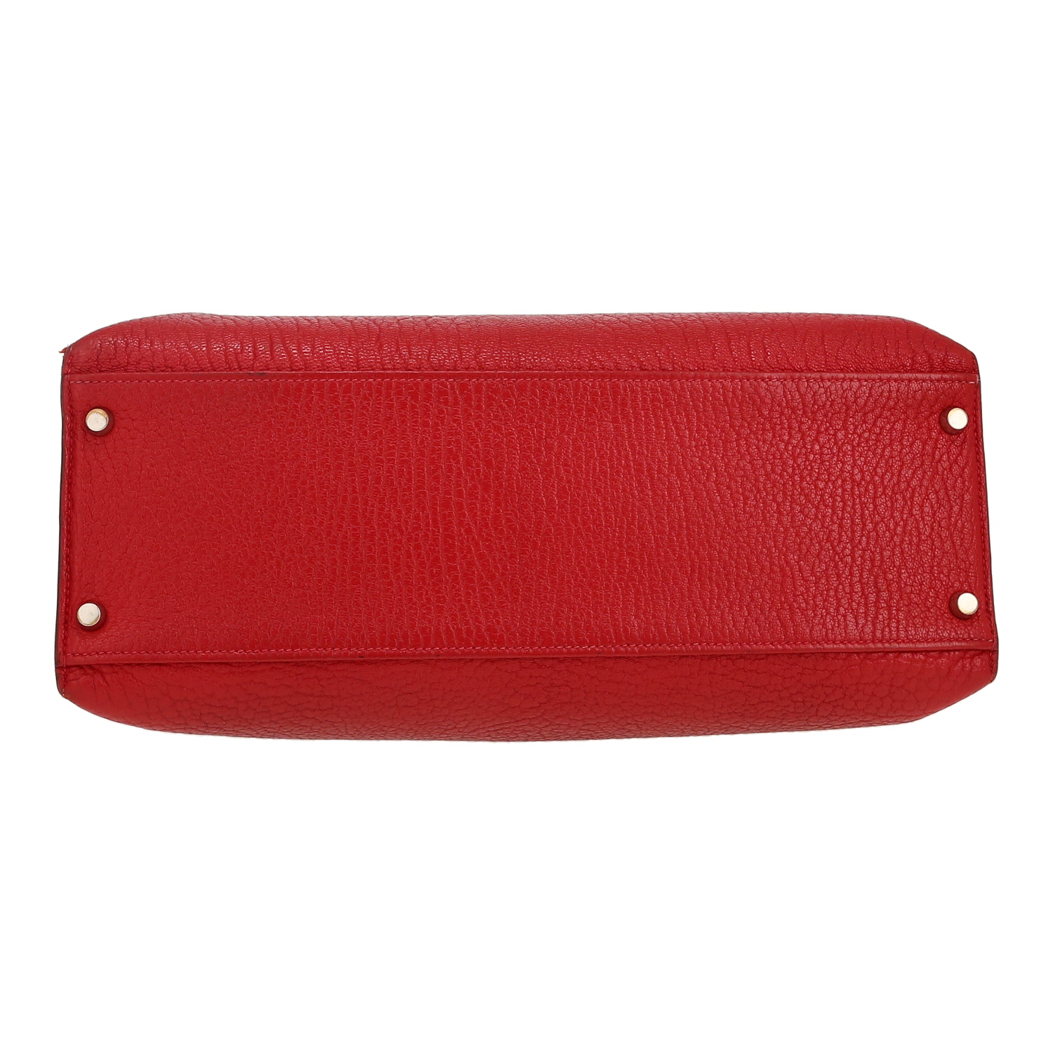 Hermès  Kelly 35 cm handbag  in red goat - Detail D1