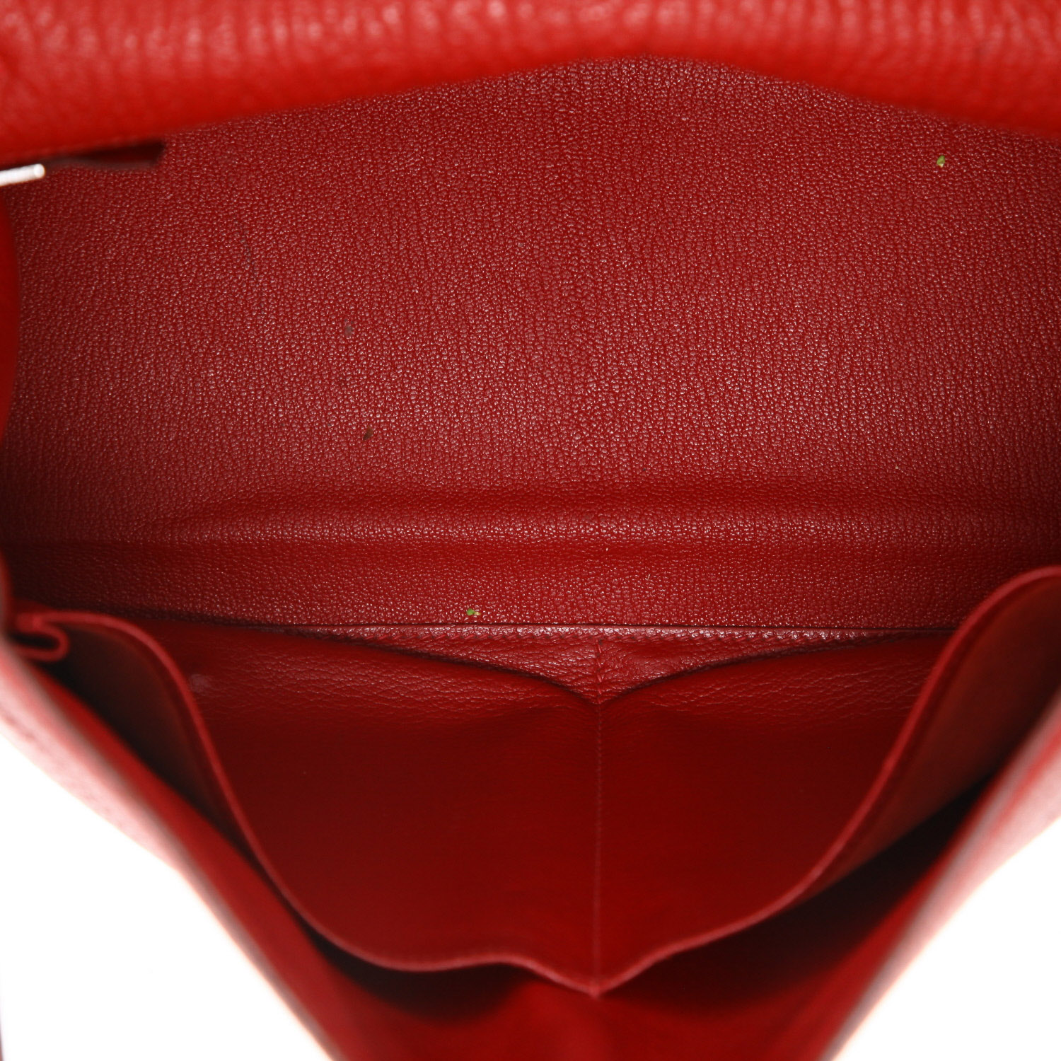 Borsa Hermès  Kelly 35 cm in capra rossa - Detail D3