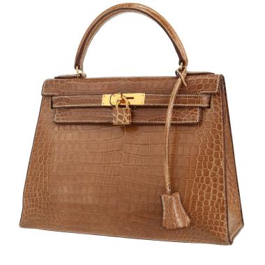 Hermès  Kelly 28 cm handbag  in Beige Ficelle crocodile