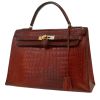 Hermès  Kelly 32 cm handbag  in brown crocodile - 00pp thumbnail